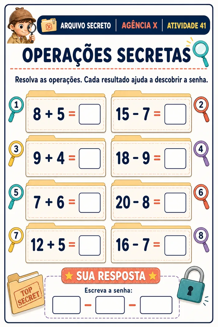 Matemática · Caso 41 · Operações Secretas