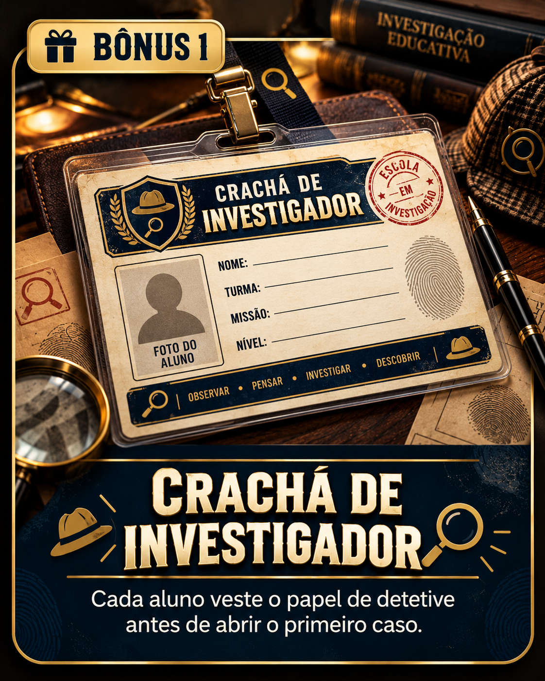 Bônus 1 - Crachá de Investigador